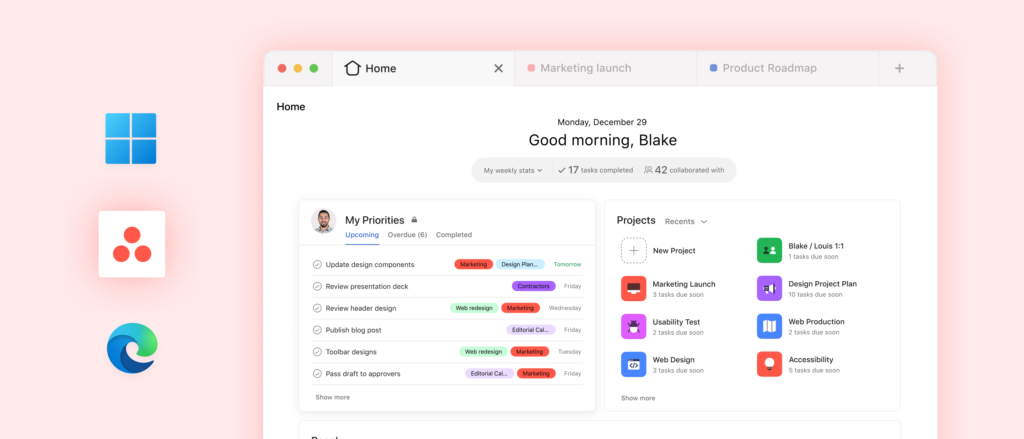 Asana Homepage